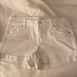 White Jean Shorts